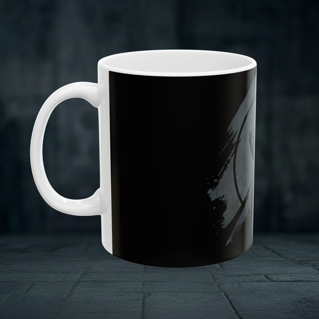 Dark Knight Armor Ceramic Mug — Gothic Bat-Inspired Coffee Cup