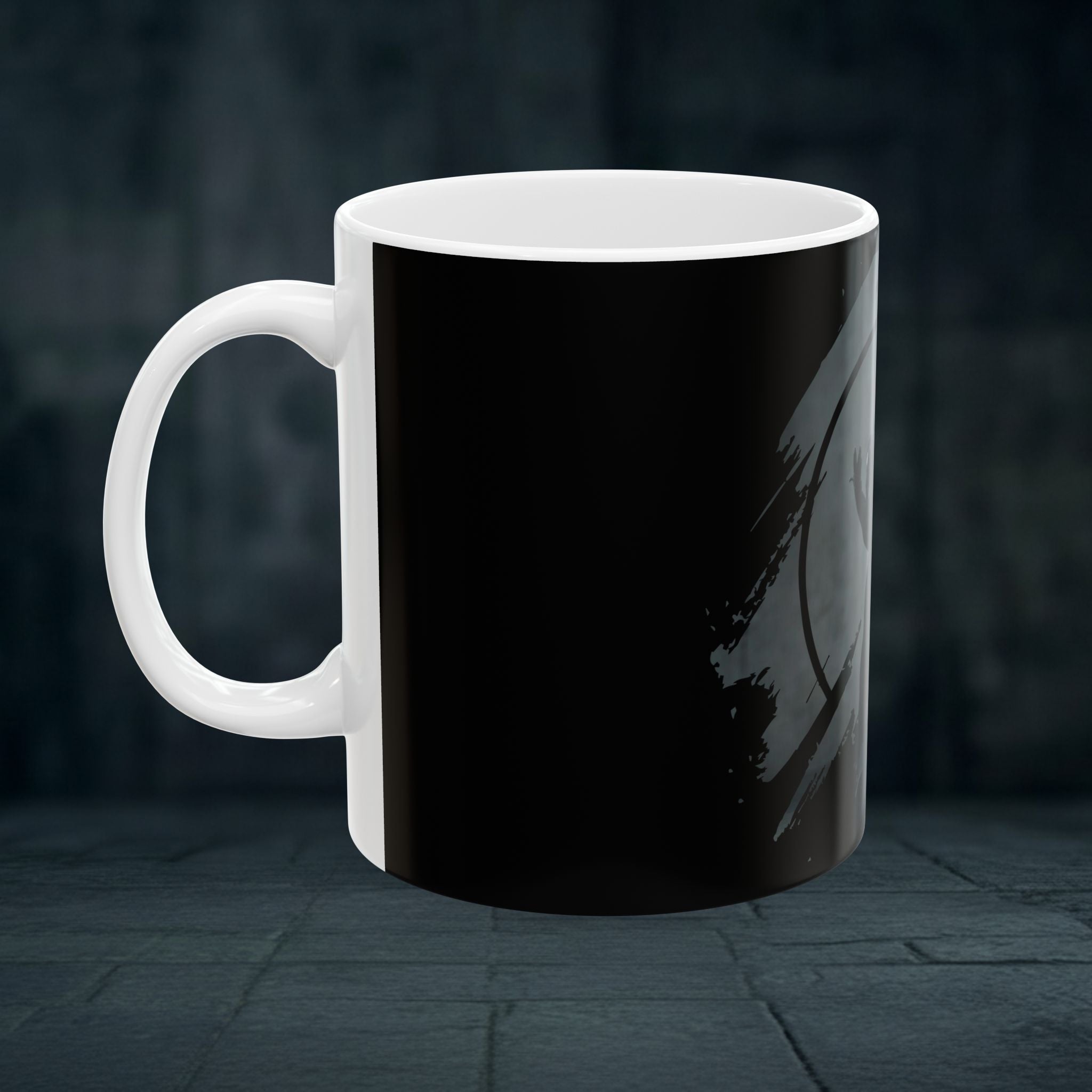Dark Knight Armor Ceramic Mug — Gothic Bat-Inspired Coffee Cup