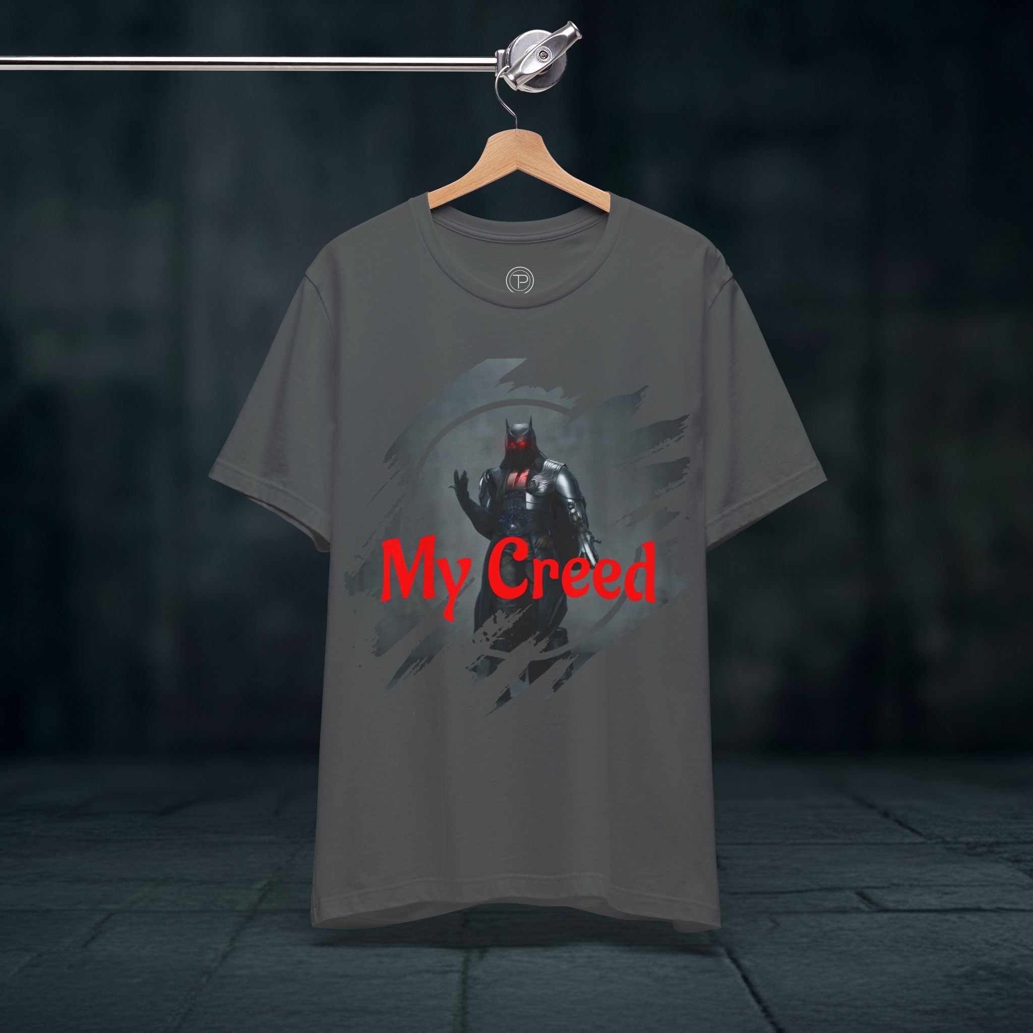 My Creed Graphic Tee — Dark Knight Sci‑Fi Illustration T‑Shirt