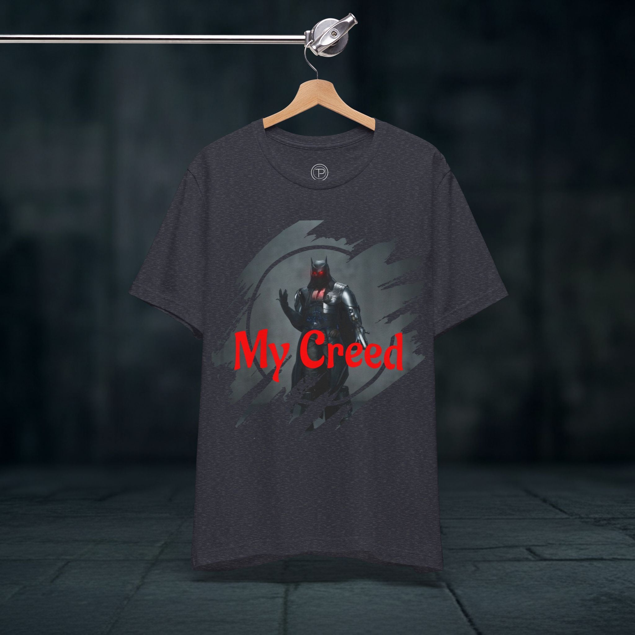 My Creed Graphic Tee — Dark Knight Sci‑Fi Illustration T‑Shirt