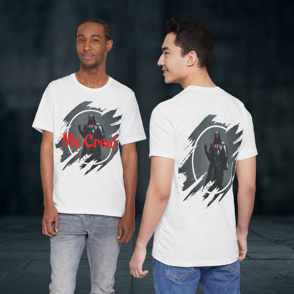 My Creed Graphic Tee — Dark Knight Sci‑Fi Illustration T‑Shirt