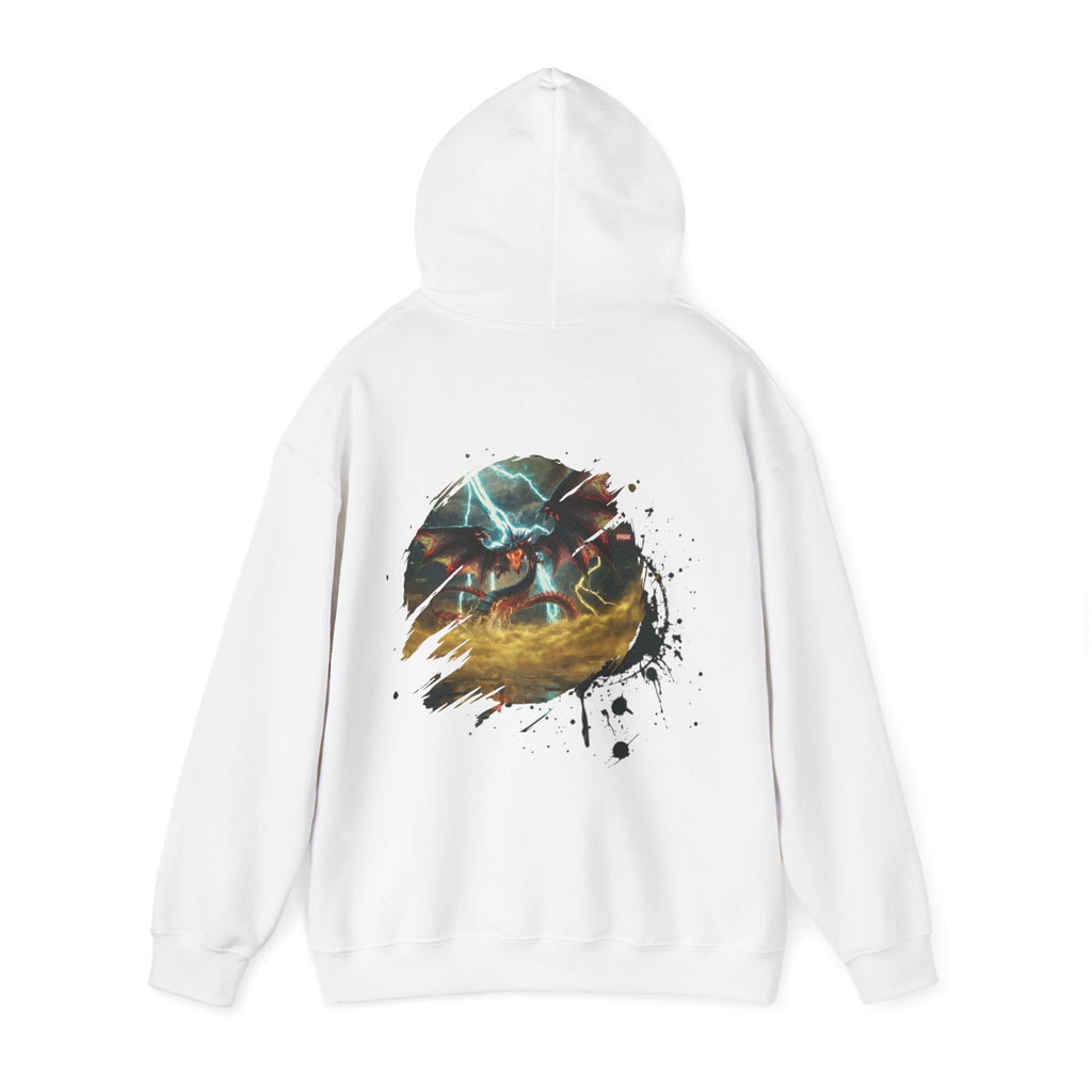 Hoodie — "God of the Heavens" Mythic Lightning Graphic Hoodie - slifer the sky dragon