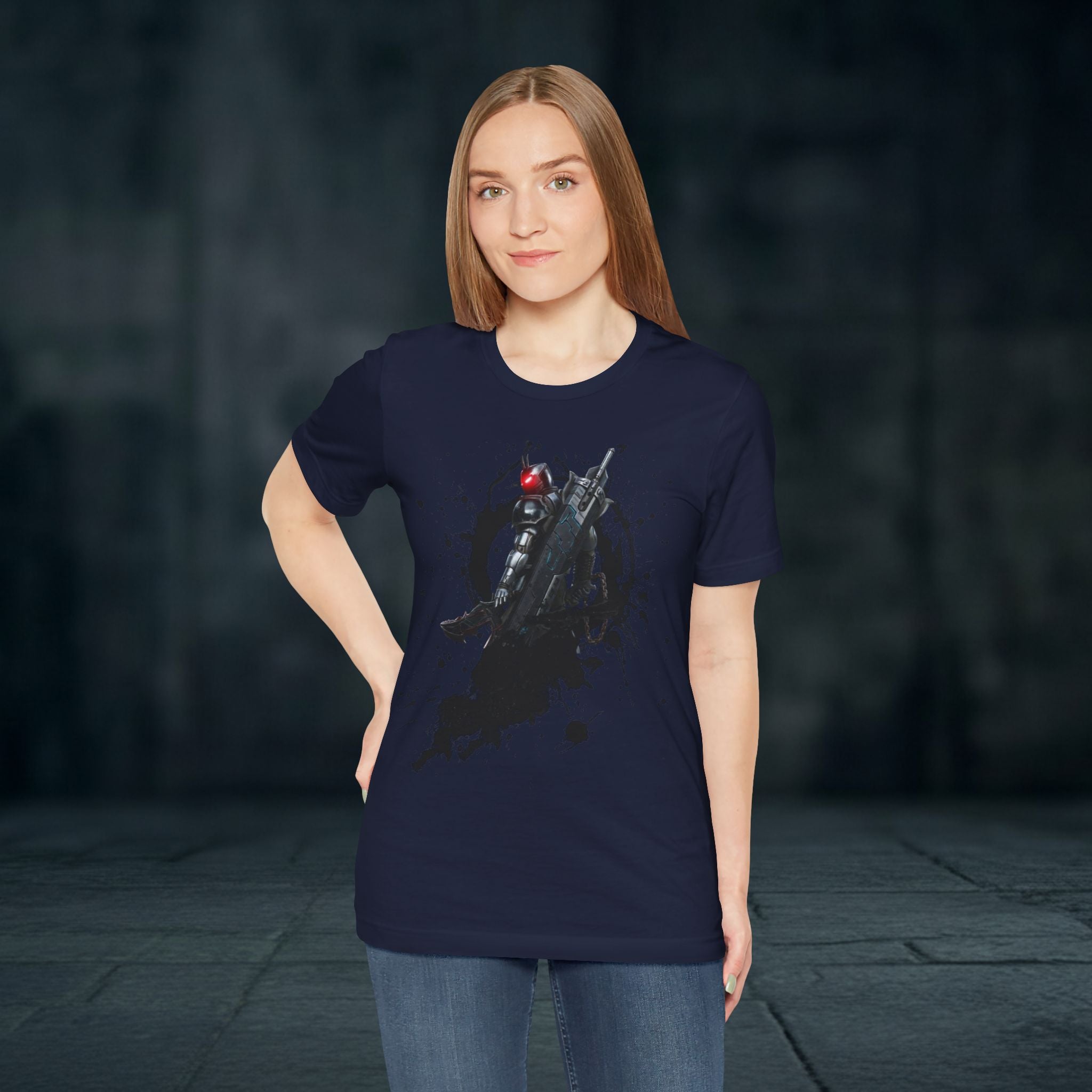 Splatter Noir Rifle Tee — Graphic Military Weapon Shirt