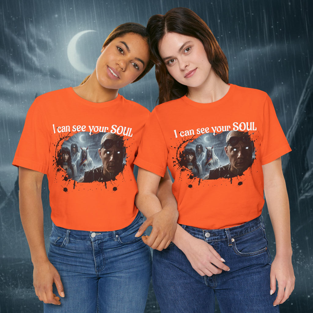 I Can See Your Soul T-Shirt — Gothic Horror Movie Graphic Tee - Byakugan Family and Riddick