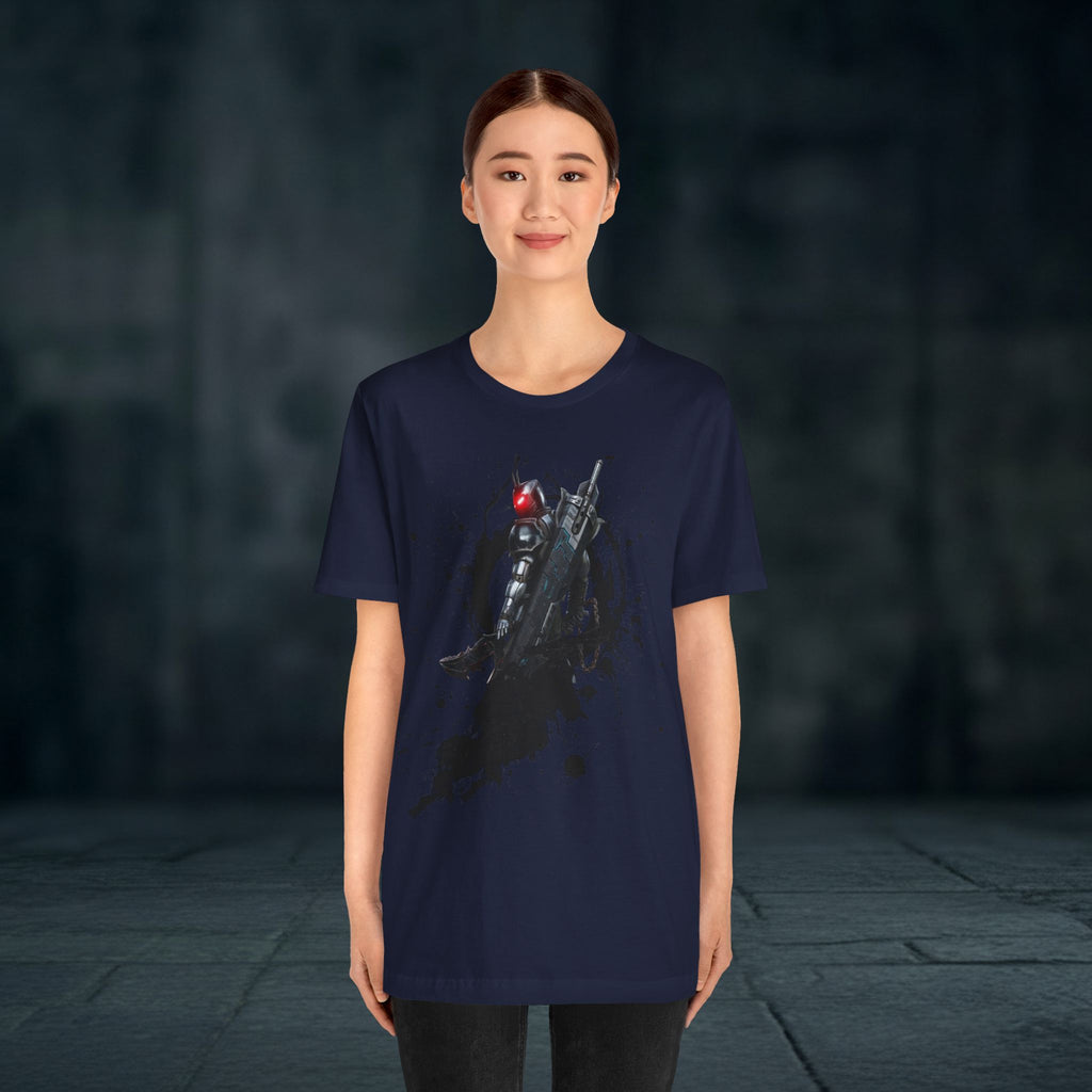 Splatter Noir Rifle Tee — Graphic Military Weapon Shirt