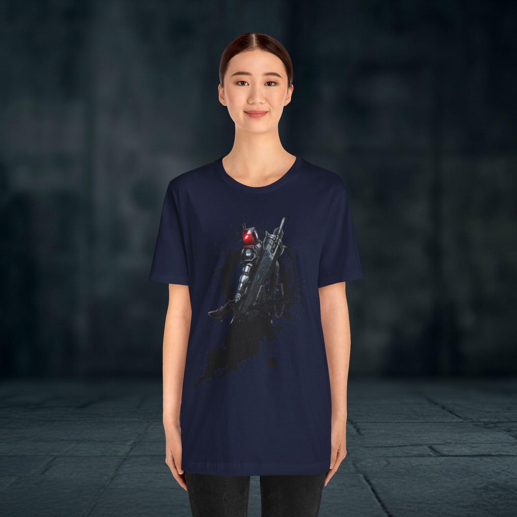 Splatter Noir Rifle Tee — Graphic Military Weapon Shirt