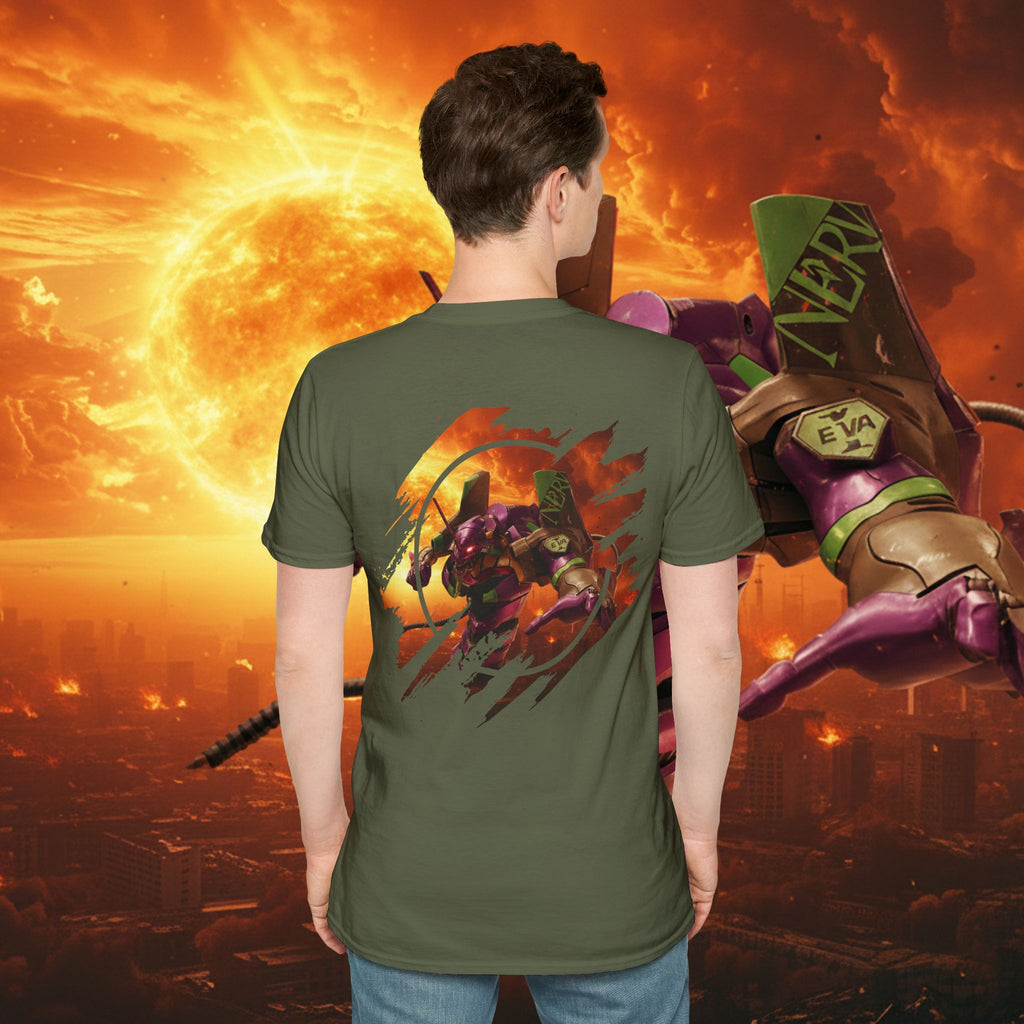 Only One Hit T-Shirt — Gamer Mech Battle Tee - EVA 1 - Neon Genesis Evangelion