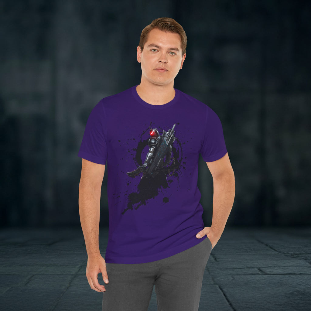 Splatter Noir Rifle Tee — Graphic Military Weapon Shirt