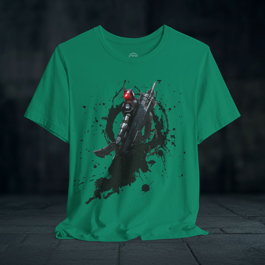 Splatter Noir Rifle Tee — Graphic Military Weapon Shirt