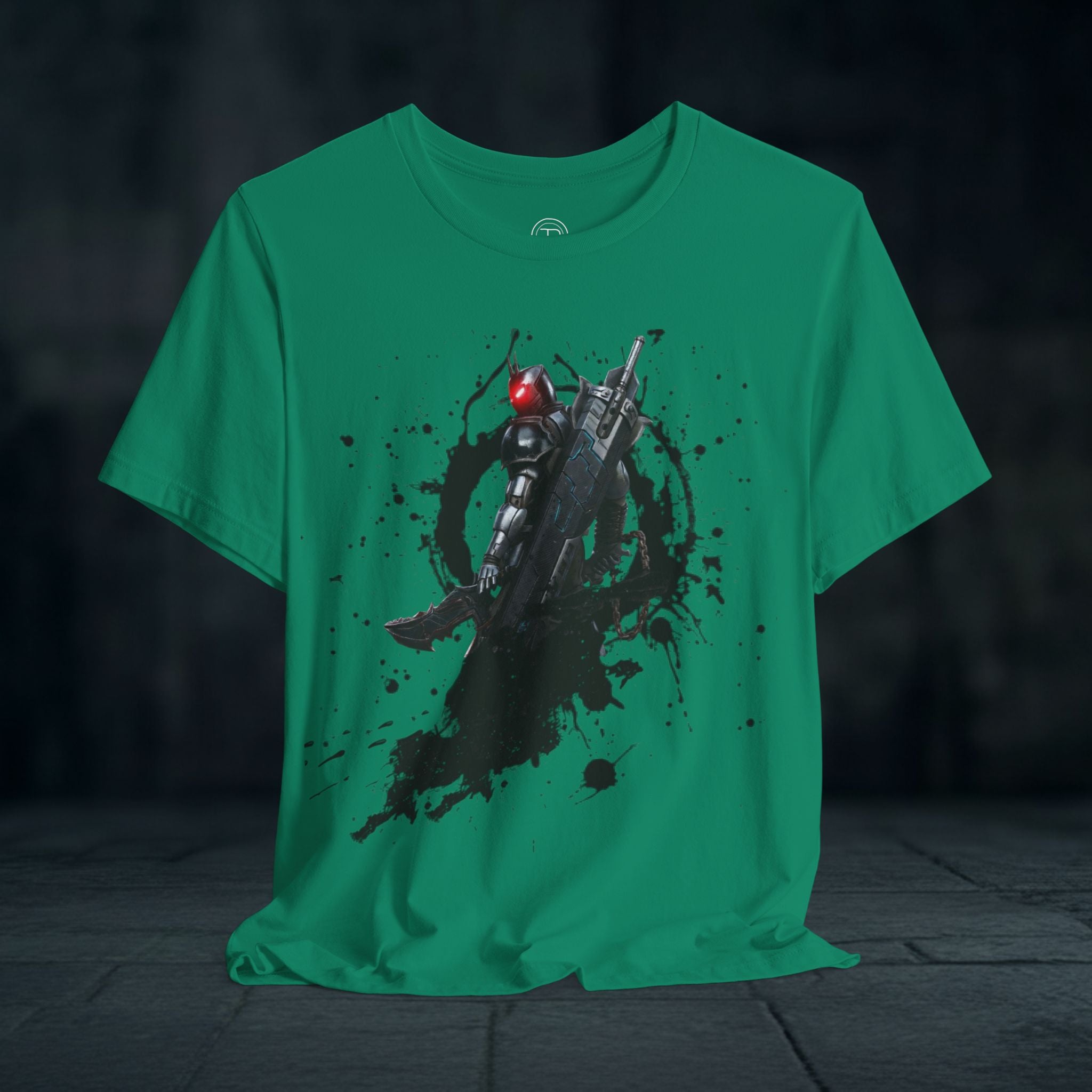 Splatter Noir Rifle Tee — Graphic Military Weapon Shirt