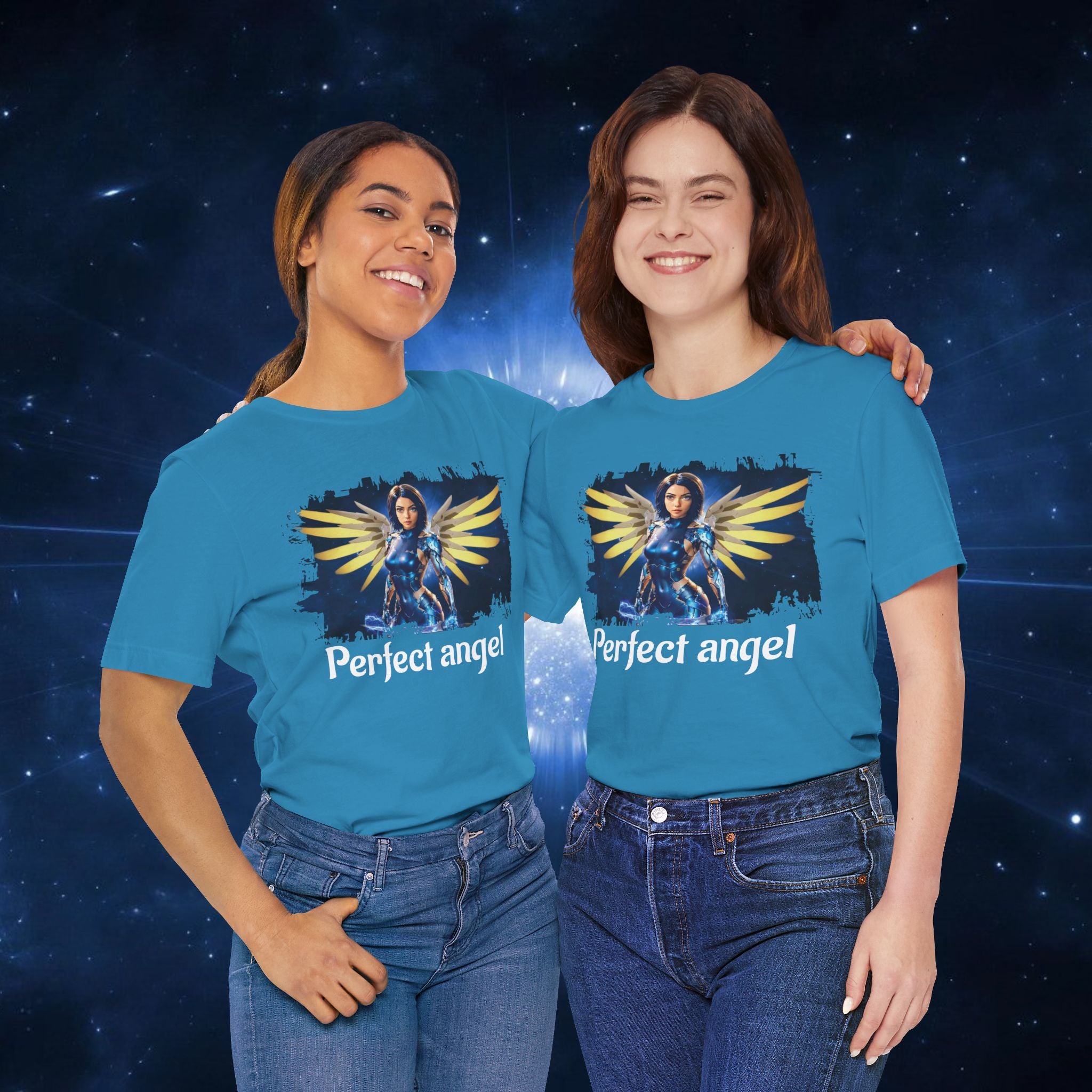 Angel Warrior Tee — "Perfect Angel" Fantasy Wings Graphic T-Shirt - alita battle angel