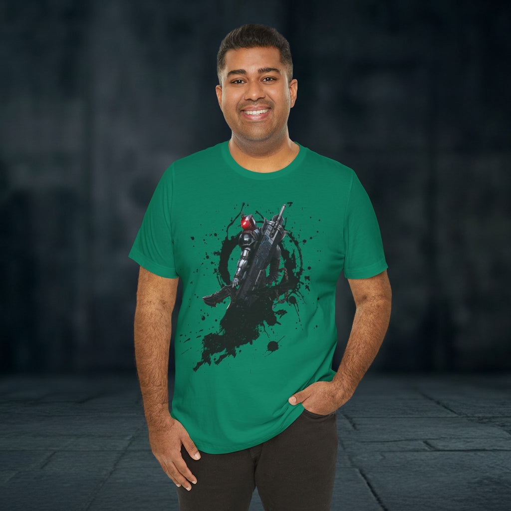 Splatter Noir Rifle Tee — Graphic Military Weapon Shirt