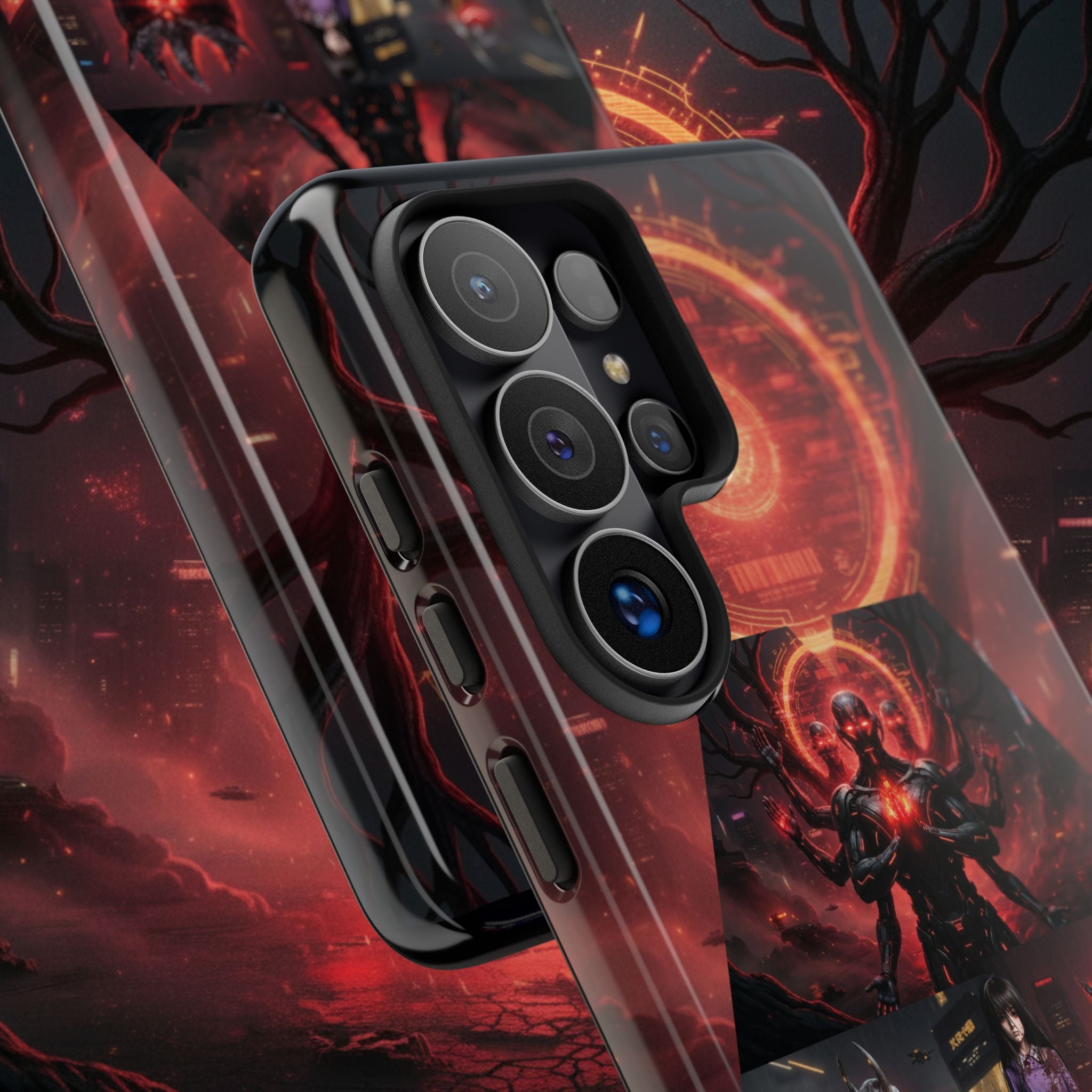 Demonic Guardians Phone Case — Red Occult Sigil Urban Fantasy iPhone Cover