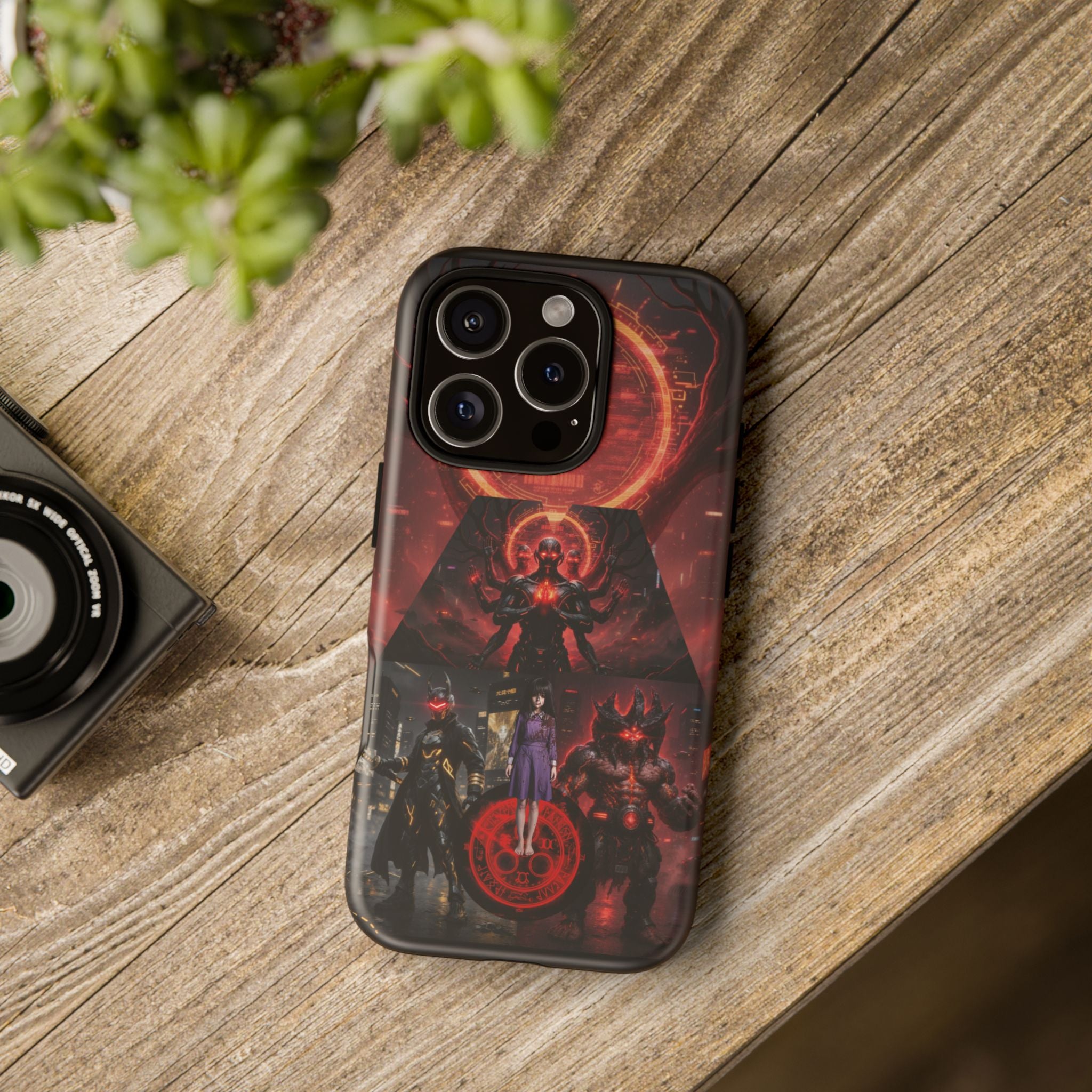 Demonic Guardians Phone Case — Red Occult Sigil Urban Fantasy iPhone Cover