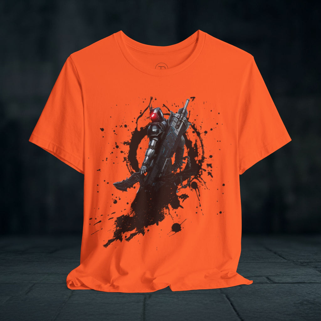 Splatter Noir Rifle Tee — Graphic Military Weapon Shirt