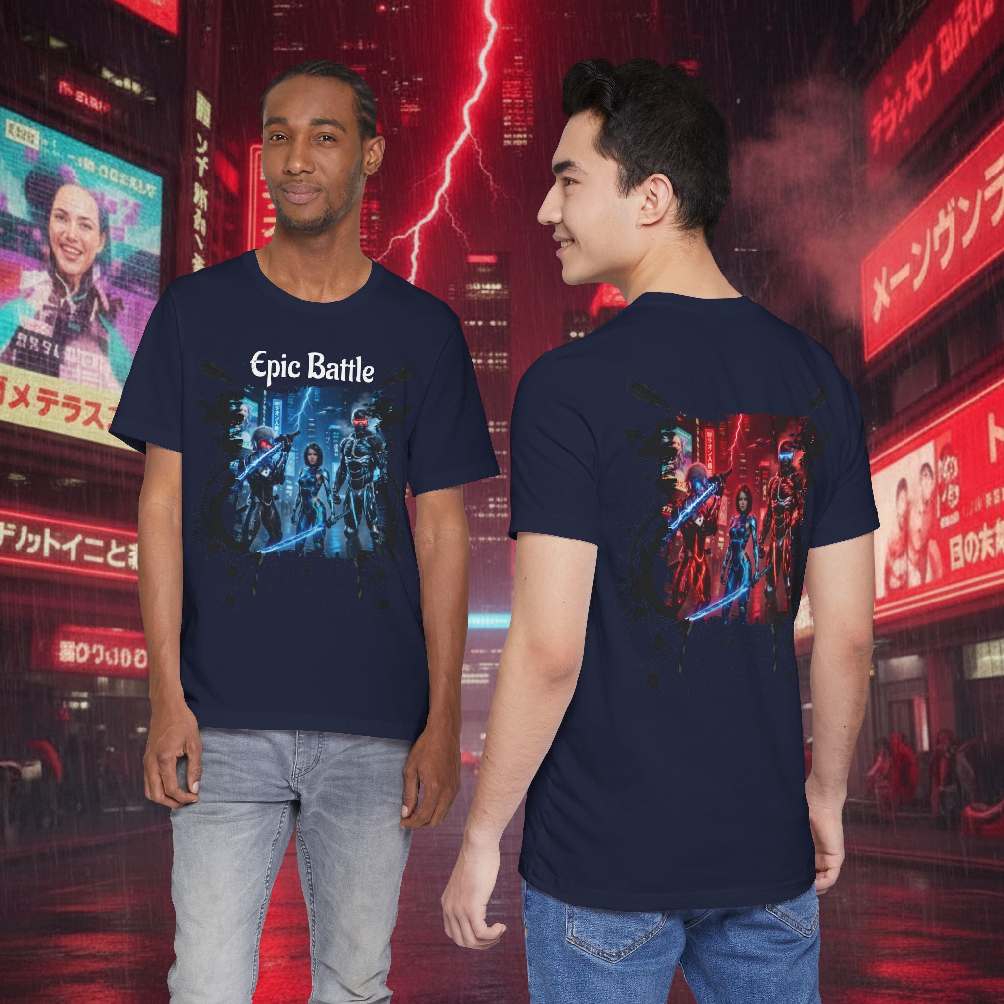 Epic Battle Tee — Sci‑Fi Gamer Graphic T-Shirt - Battle Suits