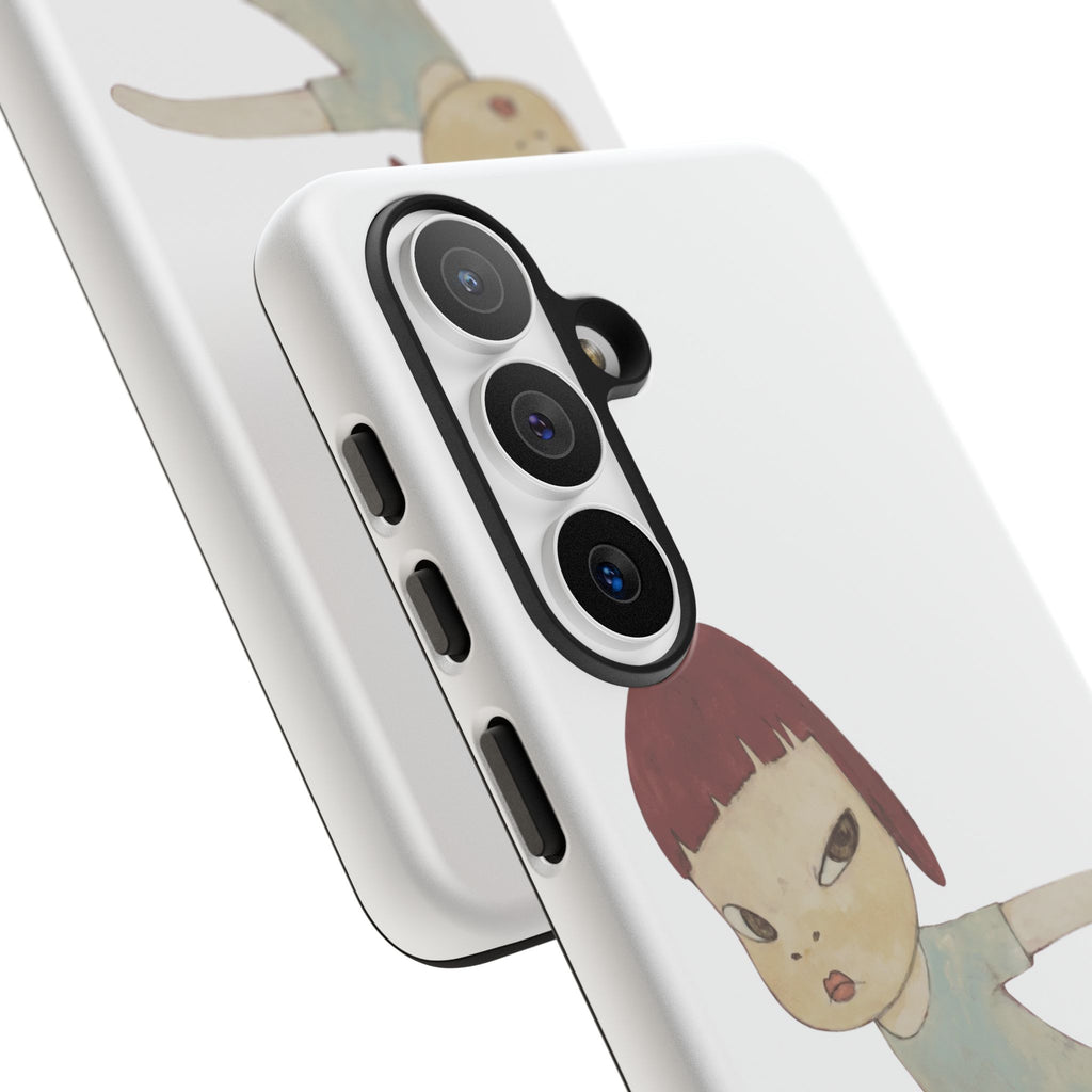 Cute Floating Girl Phone Case — Minimal Art Protective iPhone Cover