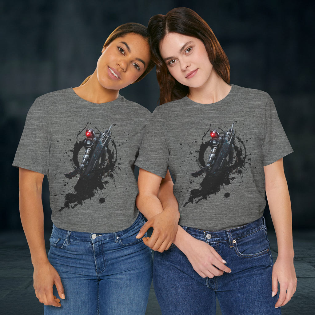 Splatter Noir Rifle Tee — Graphic Military Weapon Shirt