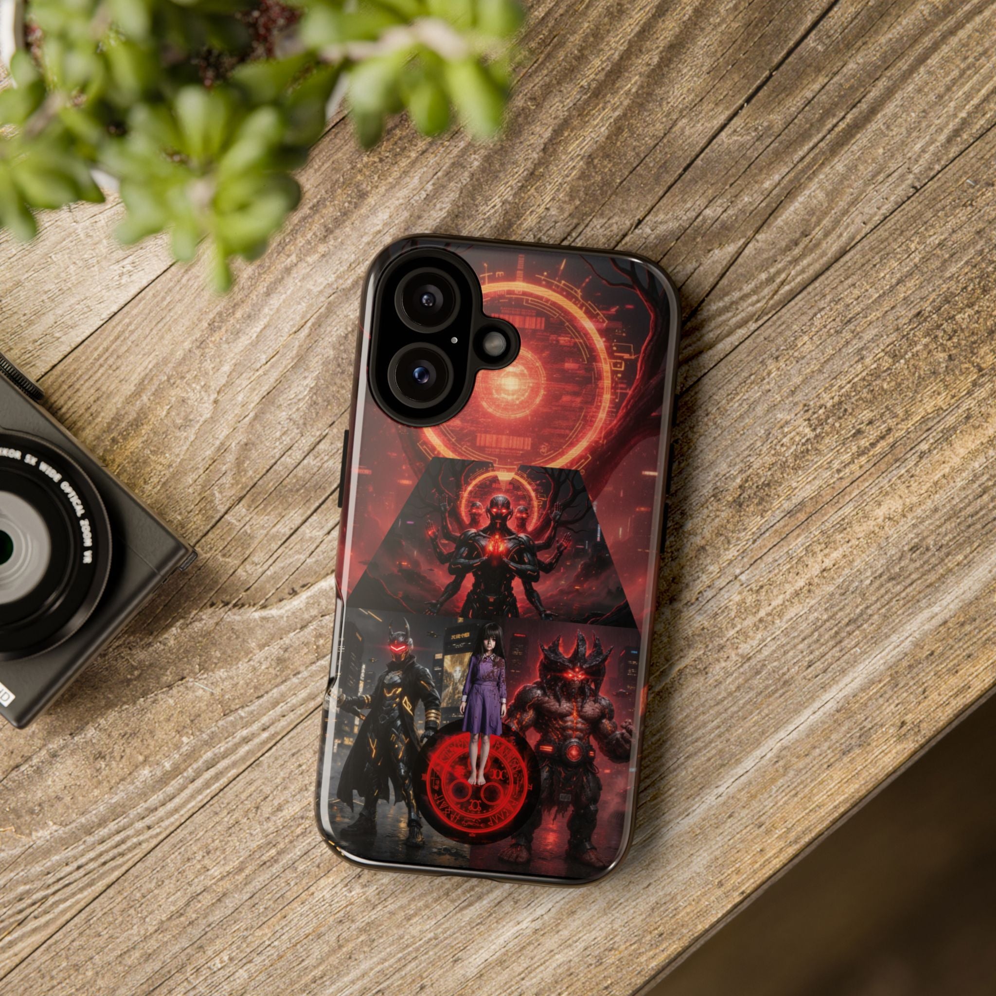 Demonic Guardians Phone Case — Red Occult Sigil Urban Fantasy iPhone Cover