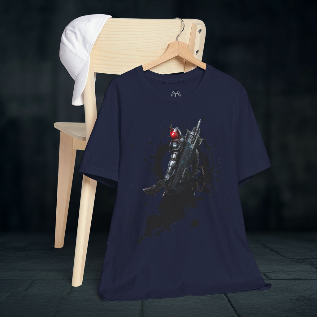 Splatter Noir Rifle Tee — Graphic Military Weapon Shirt