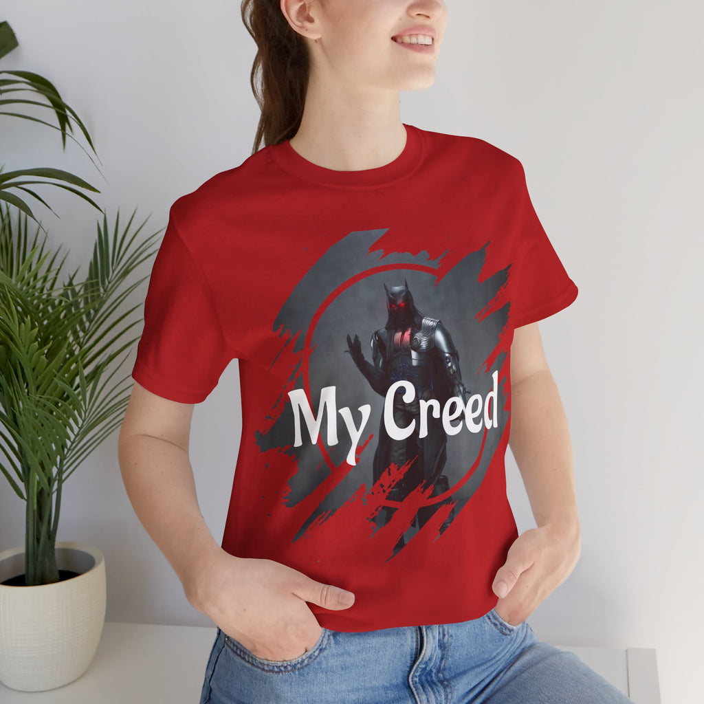 My Creed Graphic Tee — Dark Knight Sci‑Fi Illustration T‑Shirt