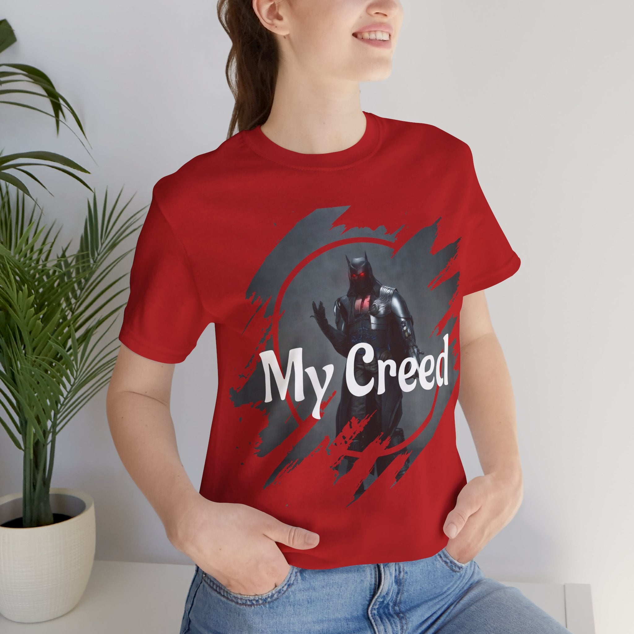 My Creed Graphic Tee — Dark Knight Sci‑Fi Illustration T‑Shirt