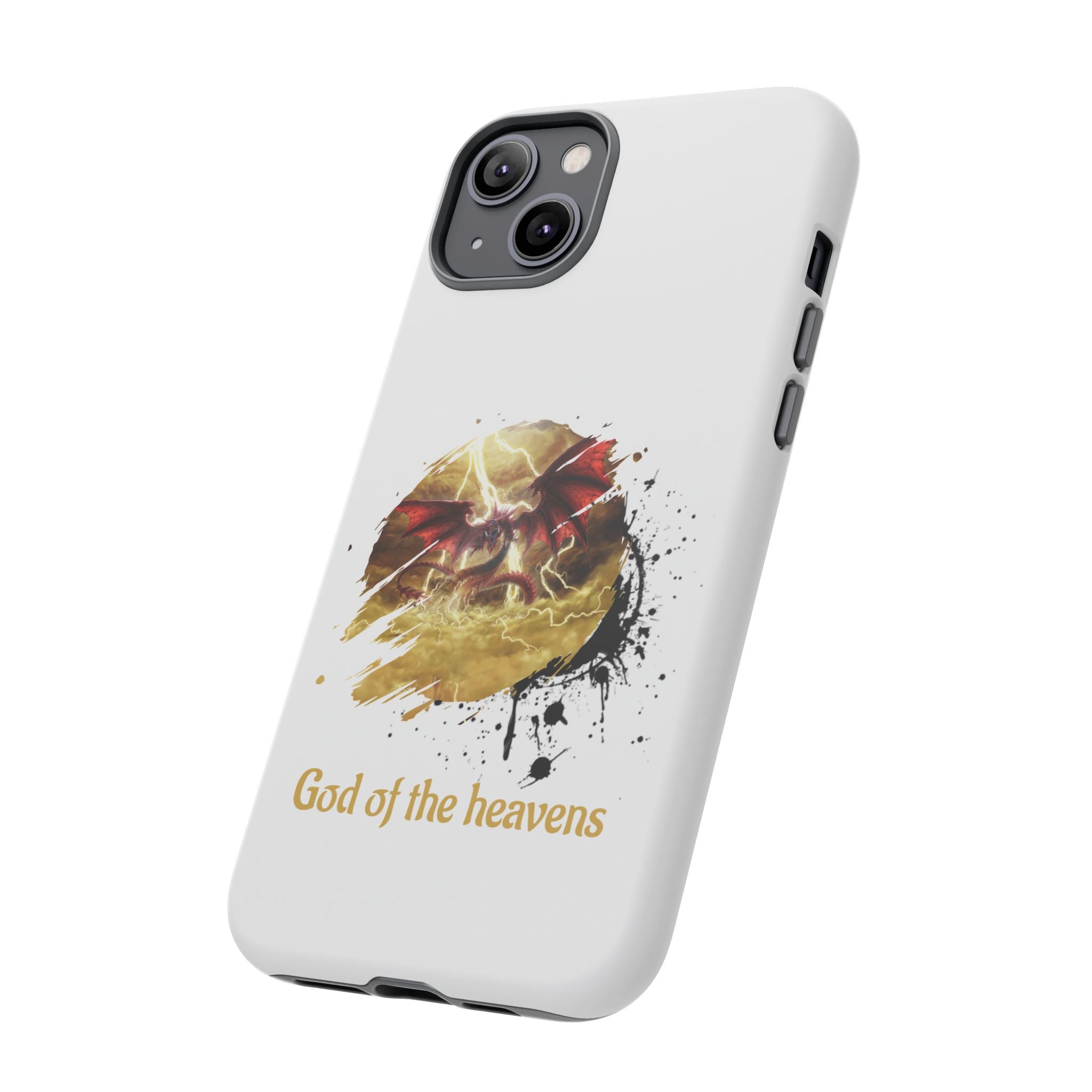Gold Dragon Phone Case — Tough Protective Phone Case with Lightning Brush Art - slifer the sky dragon