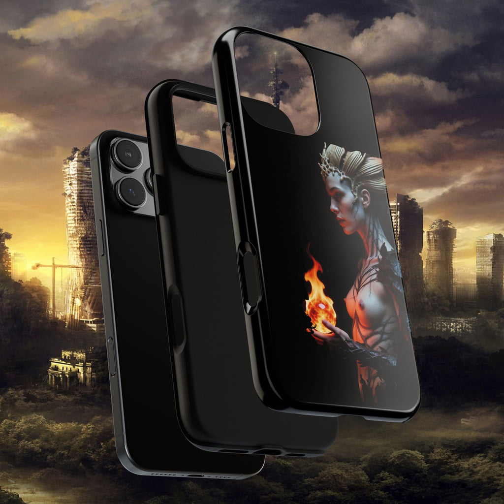 Fire Queen Phone Case — Dark Fantasy iPhone Armor - Alexia Ashford Side Face