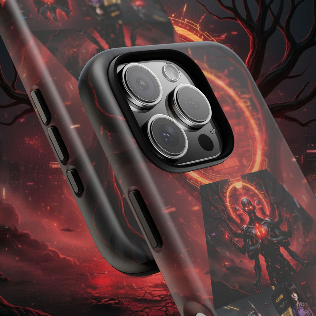 Demonic Guardians Phone Case — Red Occult Sigil Urban Fantasy iPhone Cover