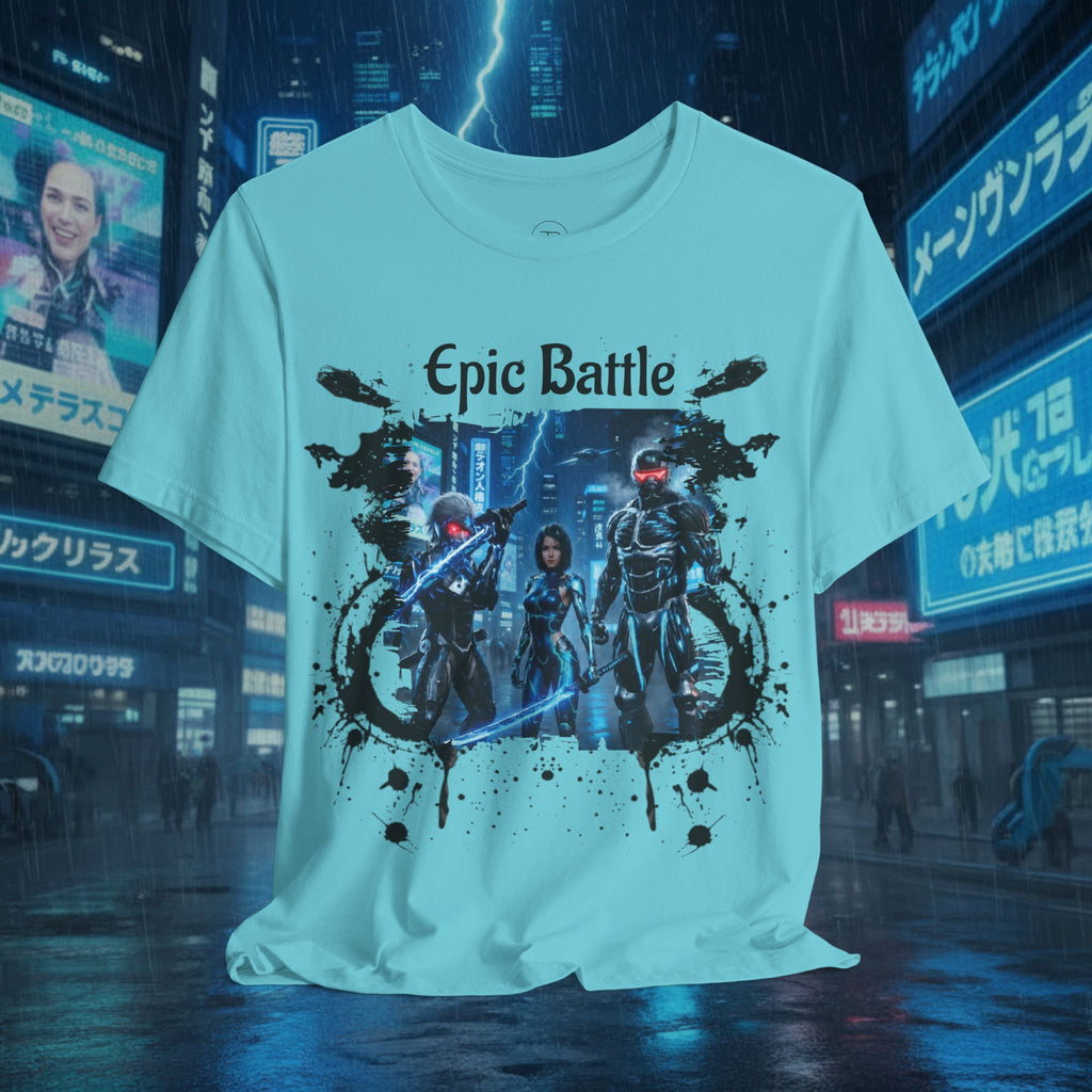 Epic Battle Tee — Sci‑Fi Gamer Graphic T-Shirt - Battle Suits