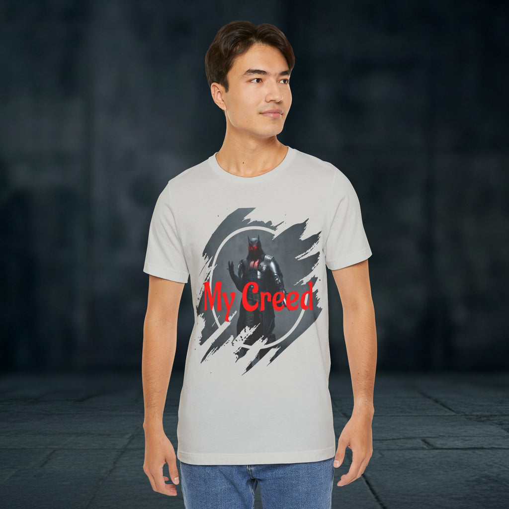 My Creed Graphic Tee — Dark Knight Sci‑Fi Illustration T‑Shirt