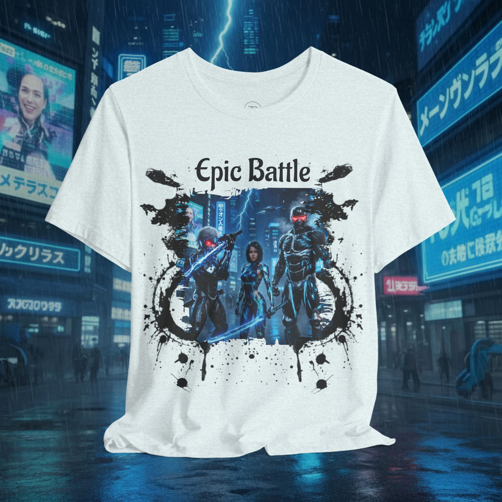 Epic Battle Tee — Sci‑Fi Gamer Graphic T-Shirt - Battle Suits