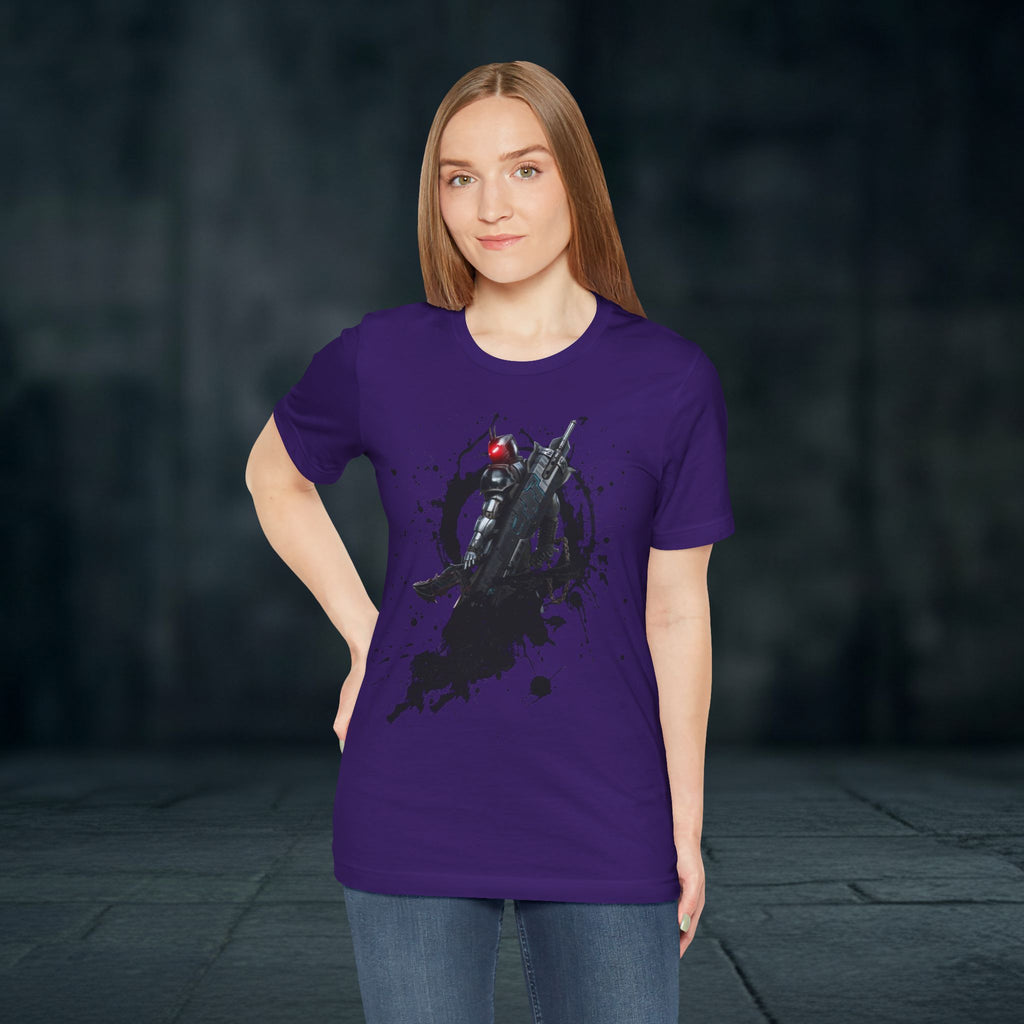 Splatter Noir Rifle Tee — Graphic Military Weapon Shirt