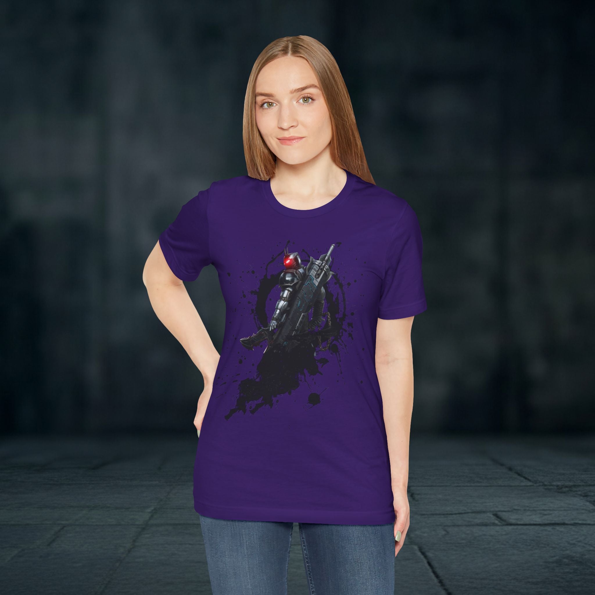 Splatter Noir Rifle Tee — Graphic Military Weapon Shirt