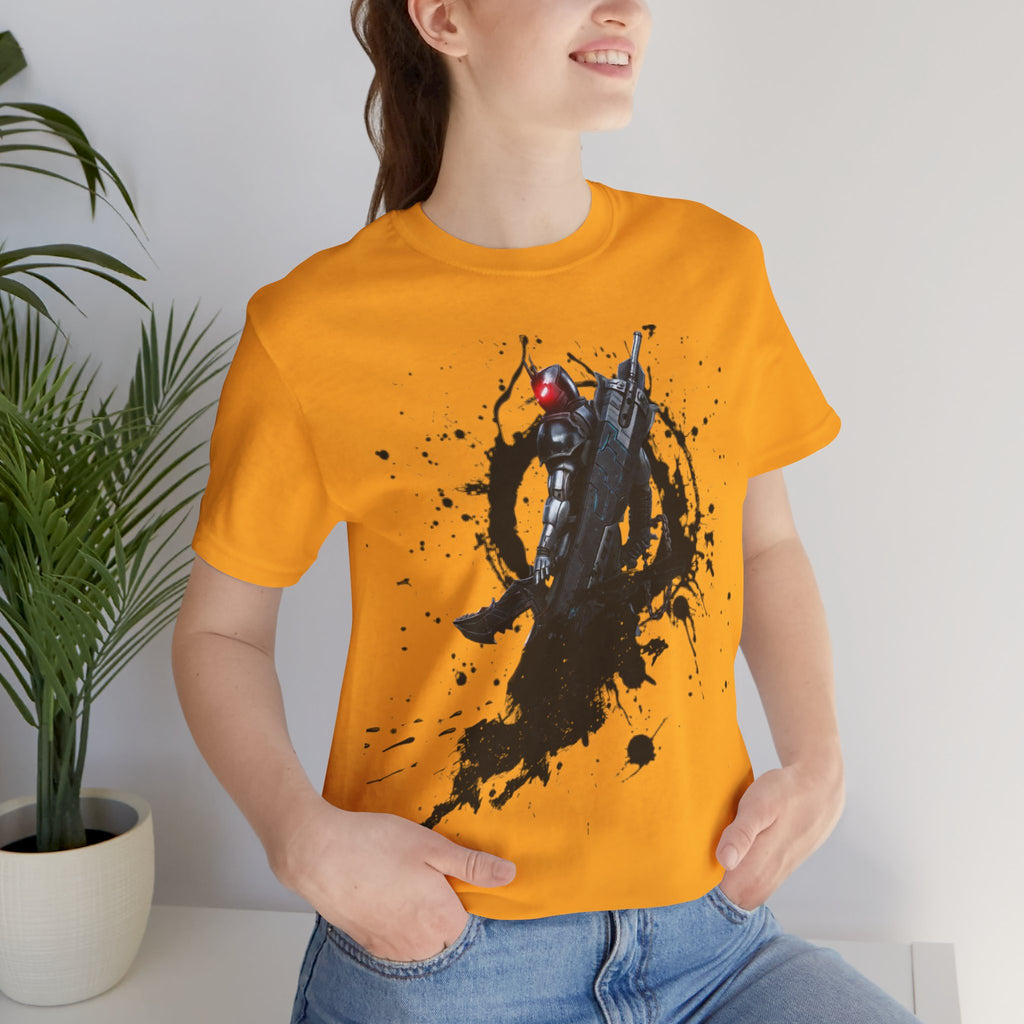 Splatter Noir Rifle Tee — Graphic Military Weapon Shirt