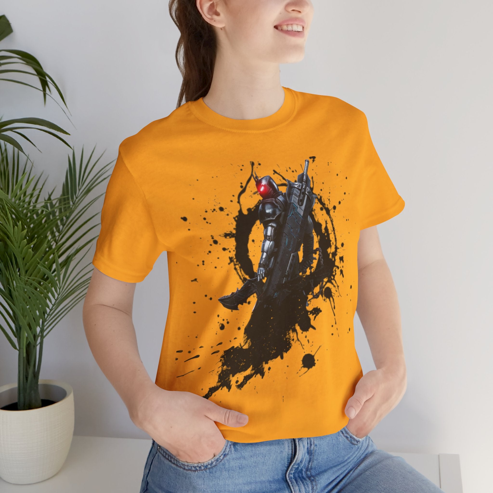 Splatter Noir Rifle Tee — Graphic Military Weapon Shirt