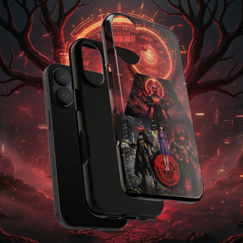 Demonic Guardians Phone Case — Red Occult Sigil Urban Fantasy iPhone Cover
