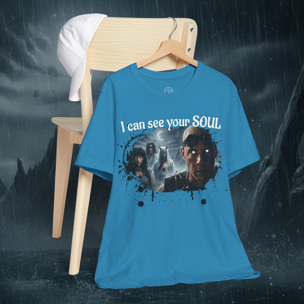 I Can See Your Soul T-Shirt — Gothic Horror Movie Graphic Tee - Byakugan Family and Riddick