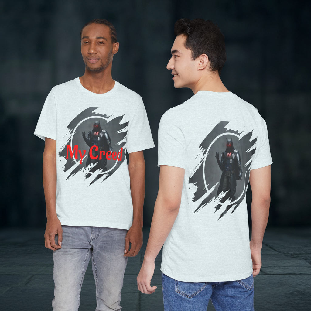 My Creed Graphic Tee — Dark Knight Sci‑Fi Illustration T‑Shirt