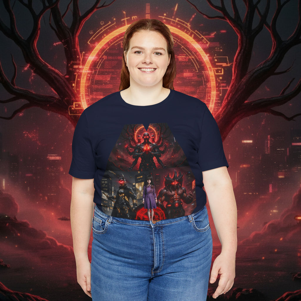 Superhero Squad Graphic Tee — Dark Red Mystic Design