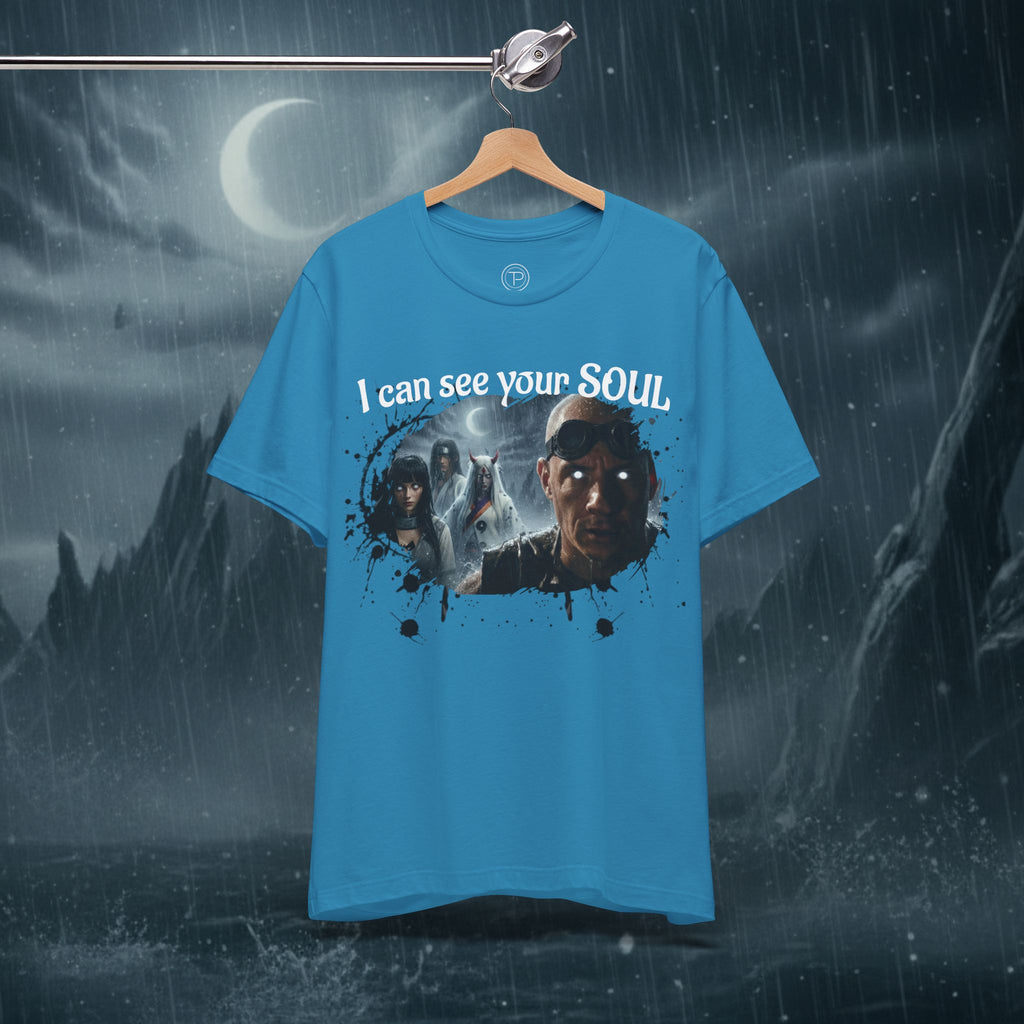 I Can See Your Soul T-Shirt — Gothic Horror Movie Graphic Tee - Byakugan Family and Riddick