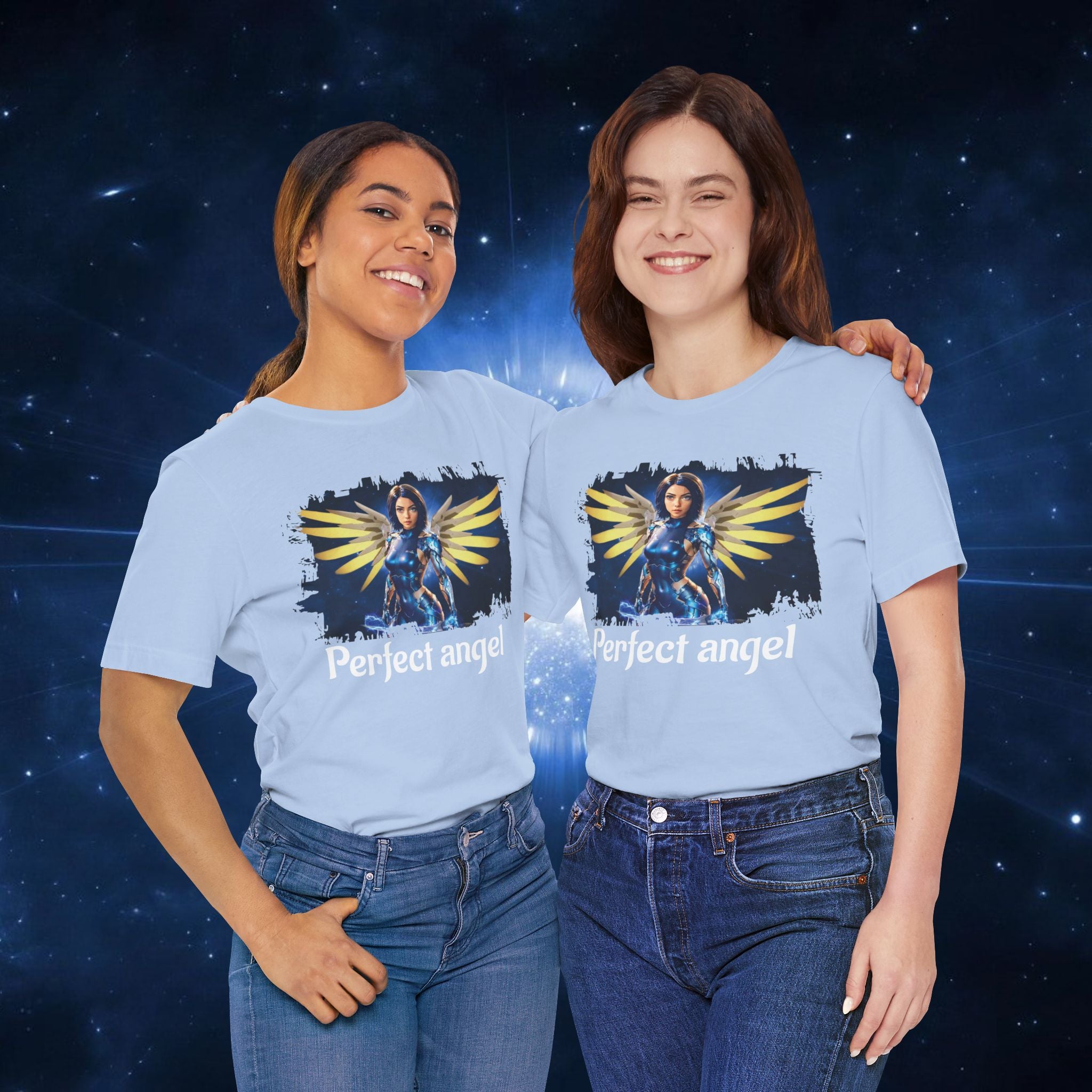 Angel Warrior Tee — "Perfect Angel" Fantasy Wings Graphic T-Shirt - alita battle angel