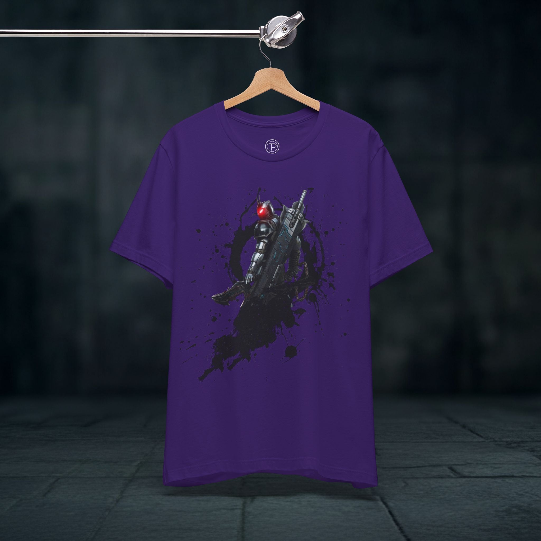 Splatter Noir Rifle Tee — Graphic Military Weapon Shirt