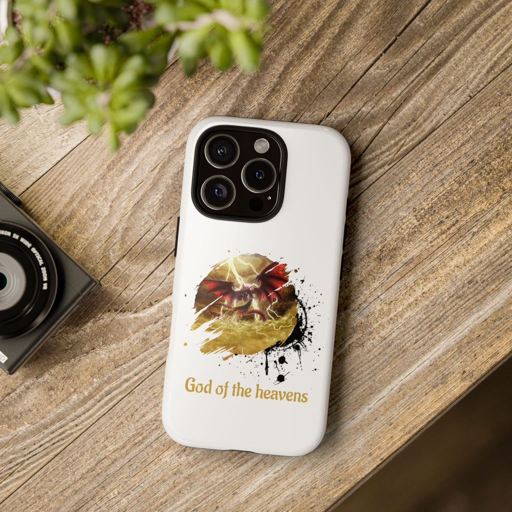 Gold Dragon Phone Case — Tough Protective Phone Case with Lightning Brush Art - slifer the sky dragon