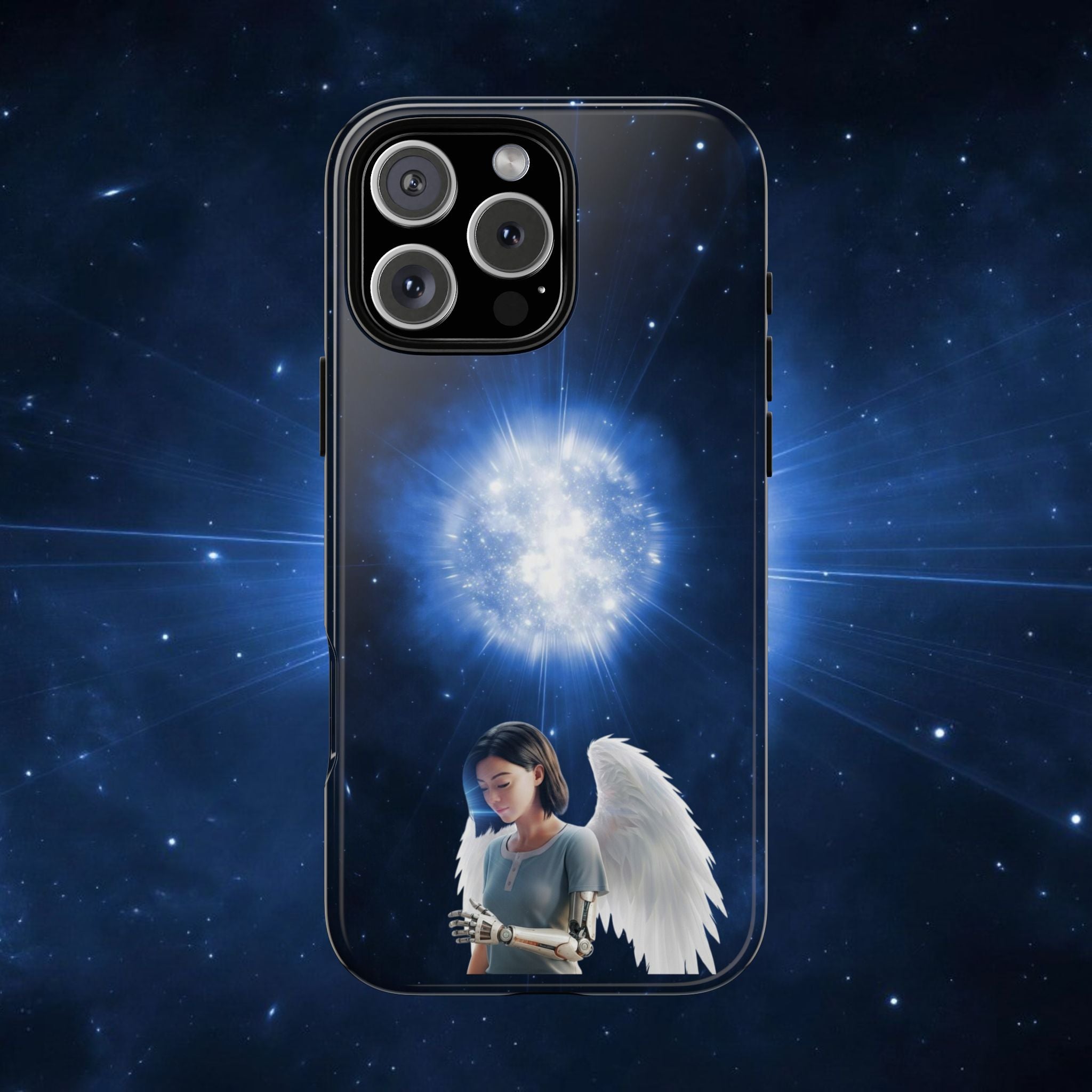 Angel Wings Galaxy Phone Case — Cosmic Light Protective Case ALITA BATTLE ANGEL