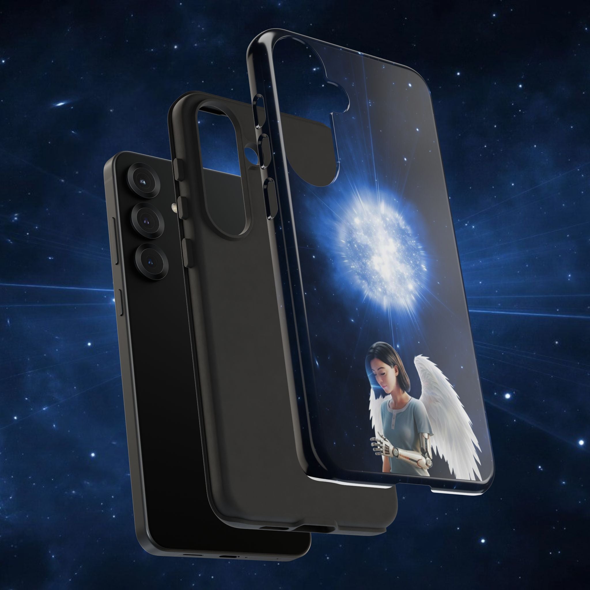 Angel Wings Galaxy Phone Case — Cosmic Light Protective Case ALITA BATTLE ANGEL