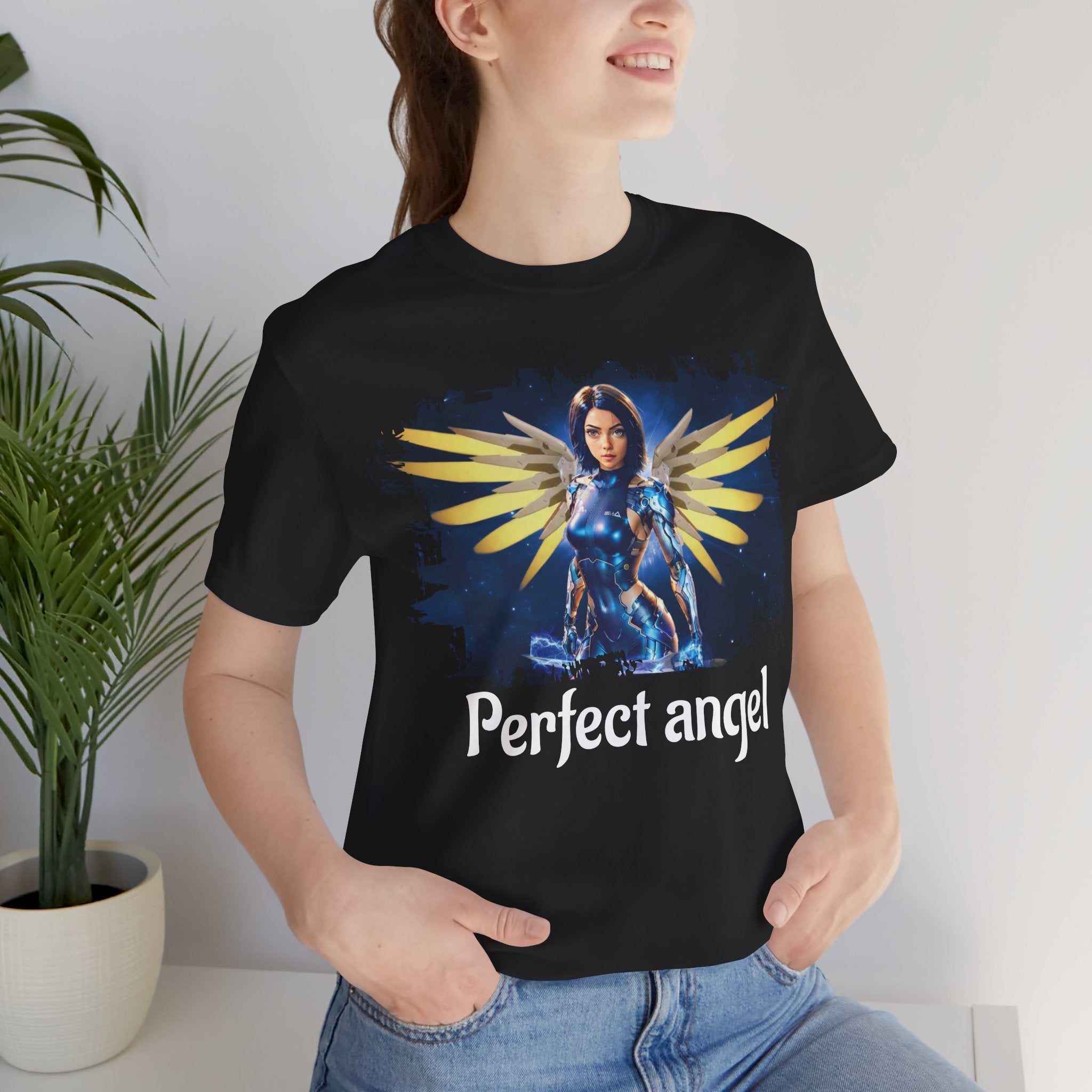 Angel Warrior Tee — "Perfect Angel" Fantasy Wings Graphic T-Shirt - alita battle angel