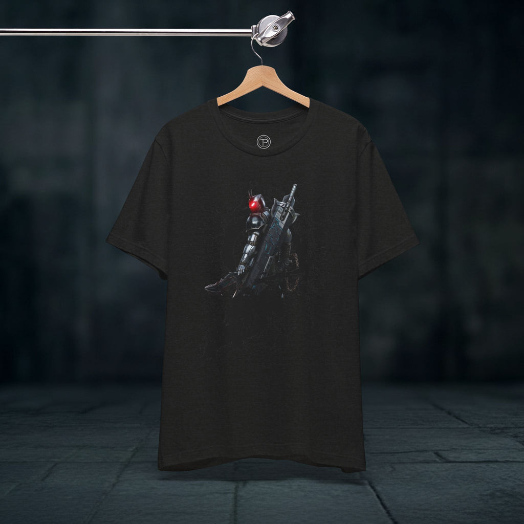 Splatter Noir Rifle Tee — Graphic Military Weapon Shirt