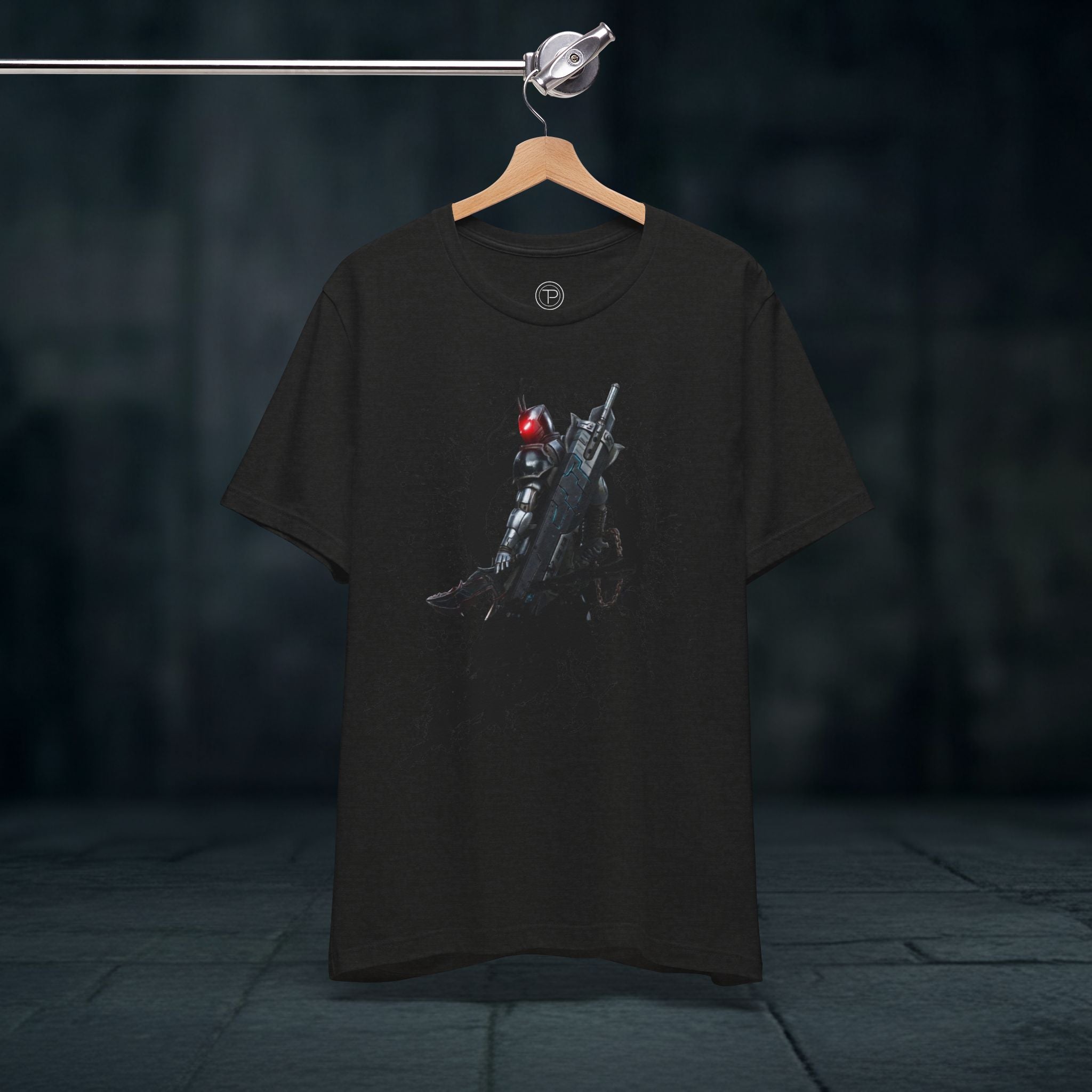 Splatter Noir Rifle Tee — Graphic Military Weapon Shirt