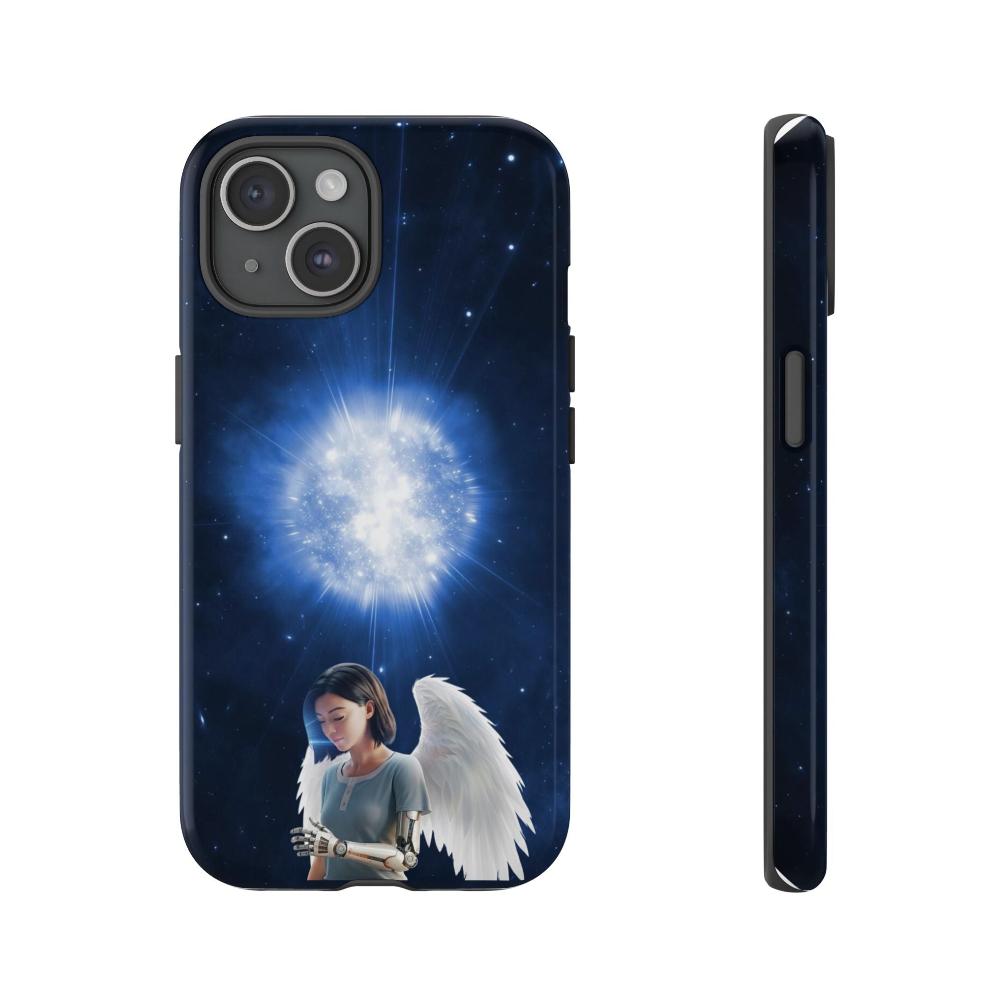 Angel Wings Galaxy Phone Case — Cosmic Light Protective Case ALITA BATTLE ANGEL